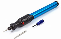 SL22 micro rotary engraving pen, incl 2x AAA batteries and 2 tips